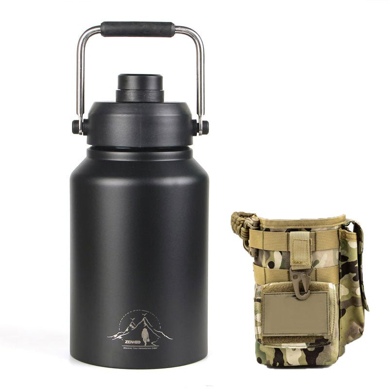 64oz Large-Capacity Stainless Steel Space Bottle: Leak-Proof, Convenient Handle