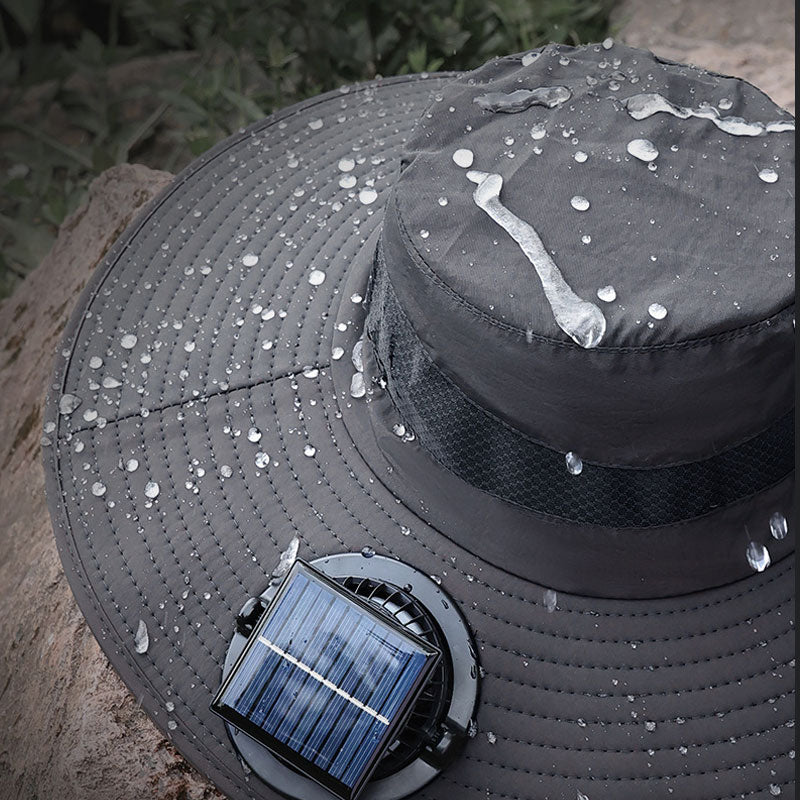 Solar-Powered Fan Hat: 3-Speed Adjustable, Waterproof Design