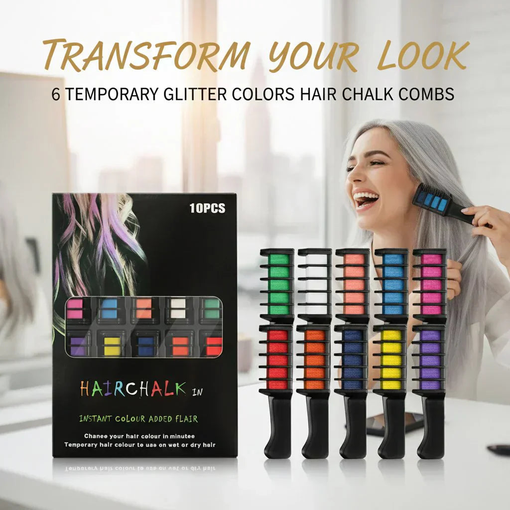 📢📢Buy3 Get 1 Free⏰Temporary Hair Dye Chalk Comb- Cruelty Free🪮
