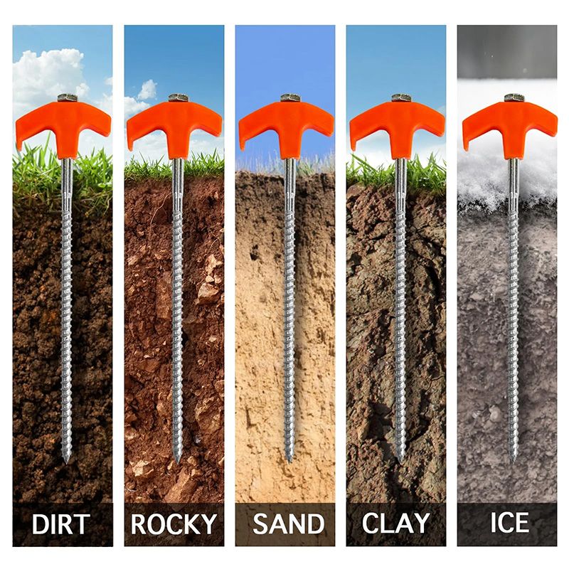 ✈️8" Screw-in Tent Stakes Ground Anchors（BUY 3GET 3 FREE）