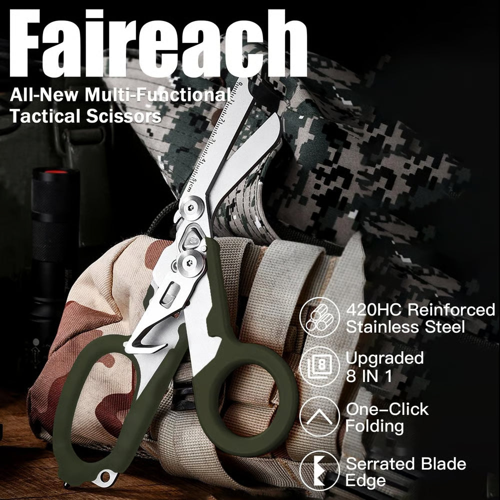 Tactical 8-in-1 Medical Trauma Shears with Window Breaker