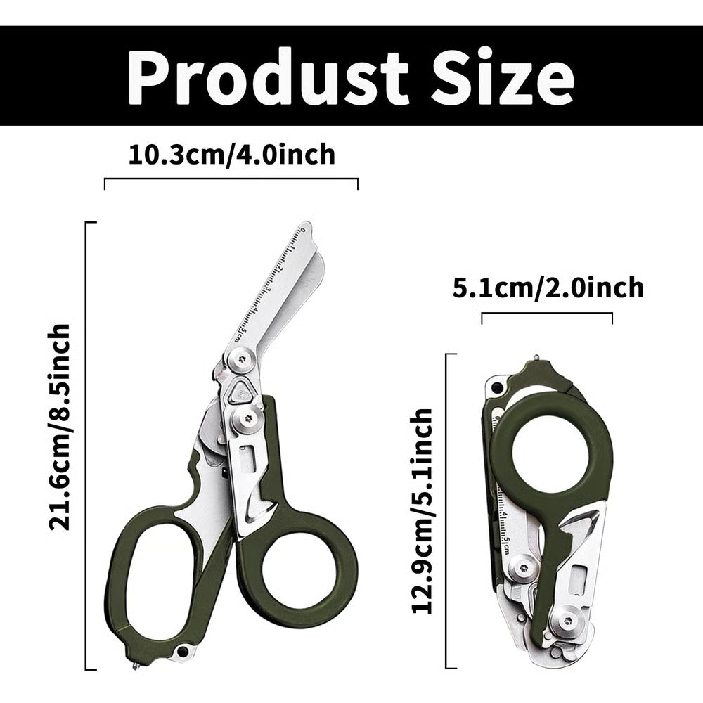 Tactical 8-in-1 Medical Trauma Shears with Window Breaker
