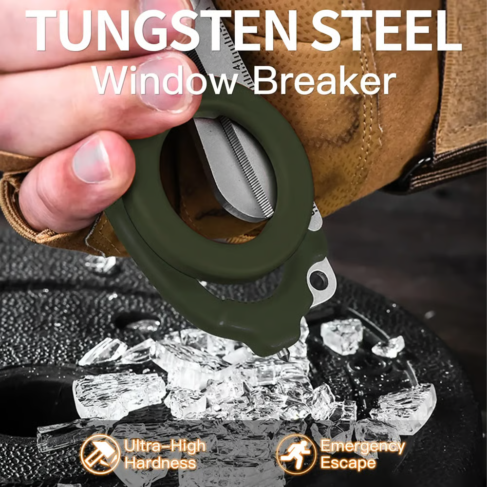 Tactical 8-in-1 Medical Trauma Shears with Window Breaker