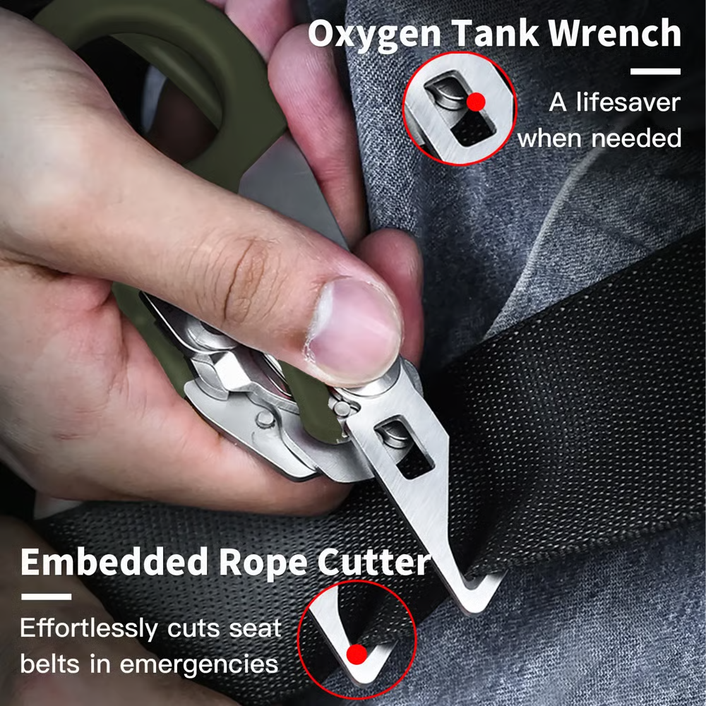 Tactical 8-in-1 Medical Trauma Shears with Window Breaker