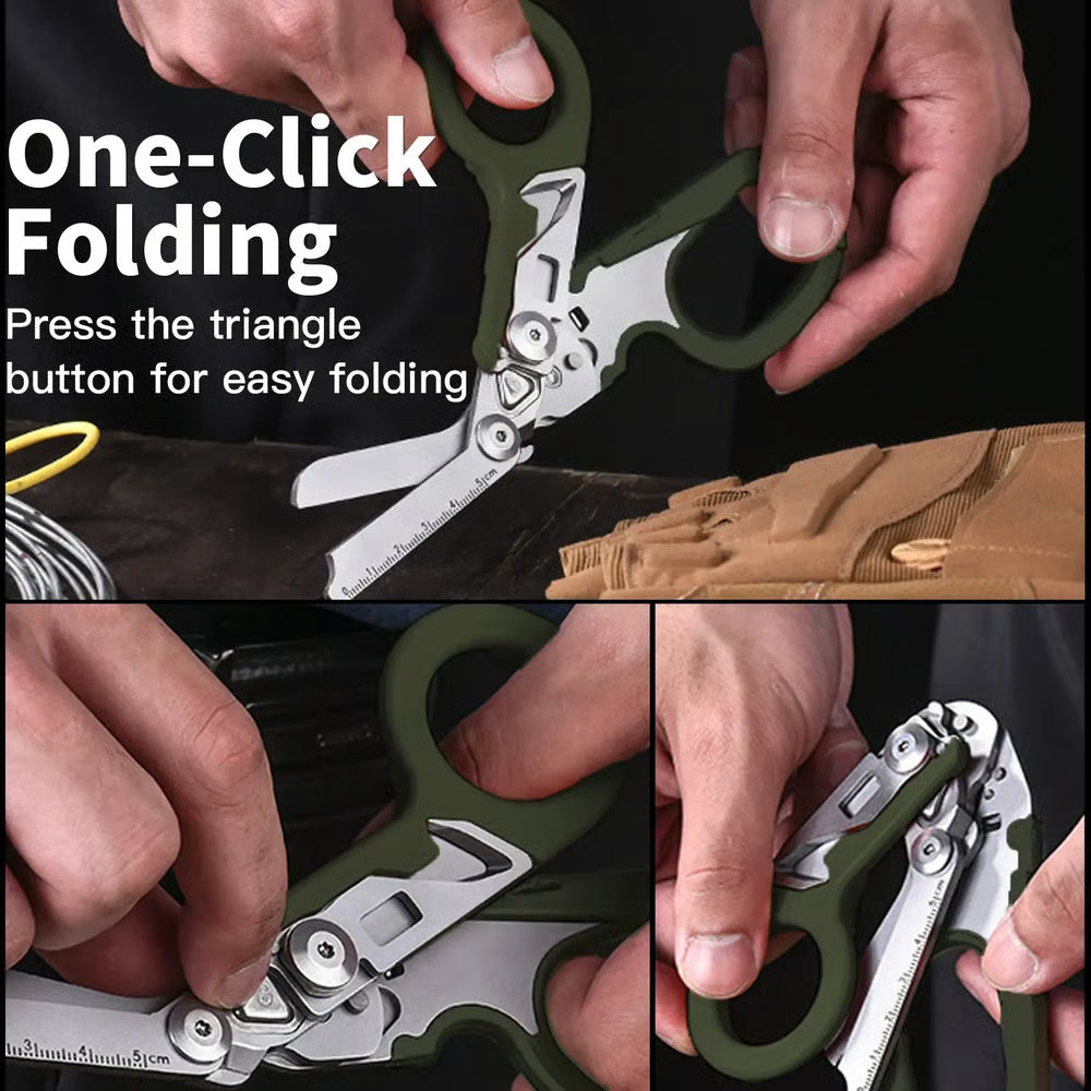 Tactical 8-in-1 Medical Trauma Shears with Window Breaker