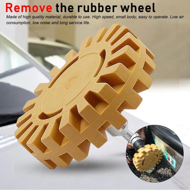 Rubber sanding disc for rubber scrapers