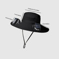 Solar-Powered Fan Hat: 3-Speed Adjustable, Waterproof Design