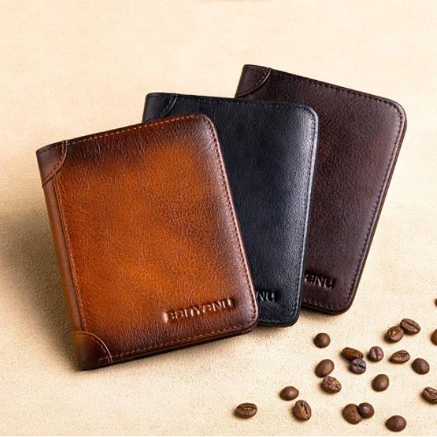 💼 LIMITED TIME 50% OFF! 🛡️ Genuine Leather RFID Blocking Wallet – Waterproof, Slim, Large Capacity 🔐