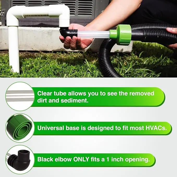 🔥50%OFF💥HVAC to PVC AC Drain Line Cleaner Tool - Universal Fit AC Drain Line Unclogger