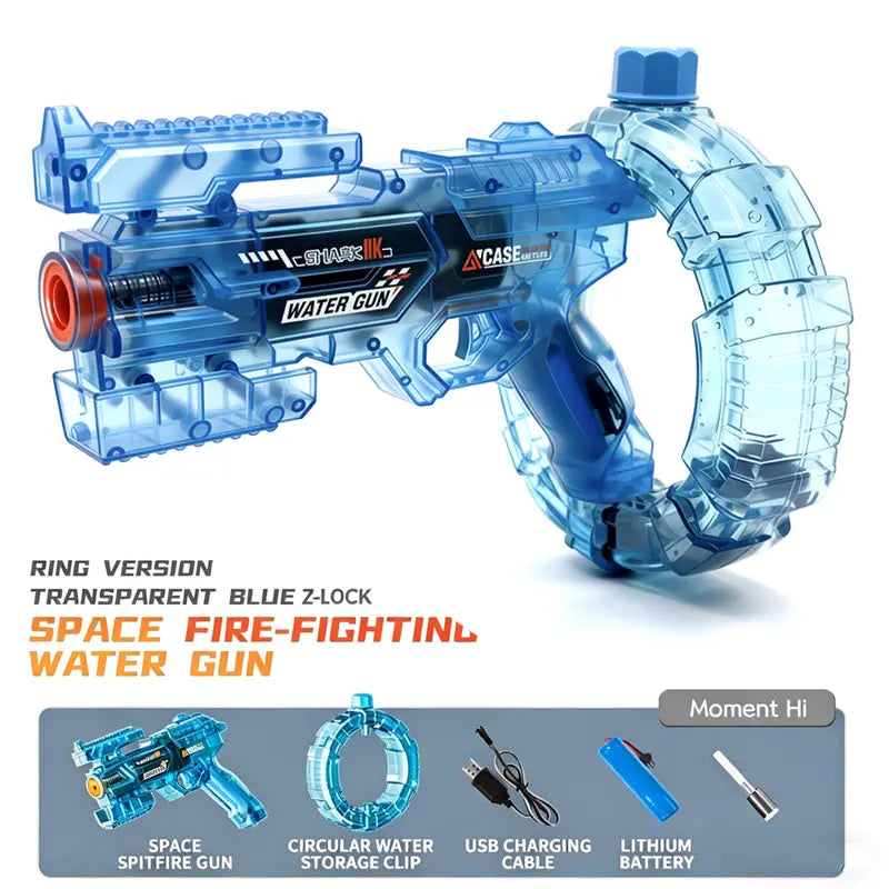 LED Electric Water Blaster – High-Pressure Automatic Water Gun for Outdoor Summer Fun
