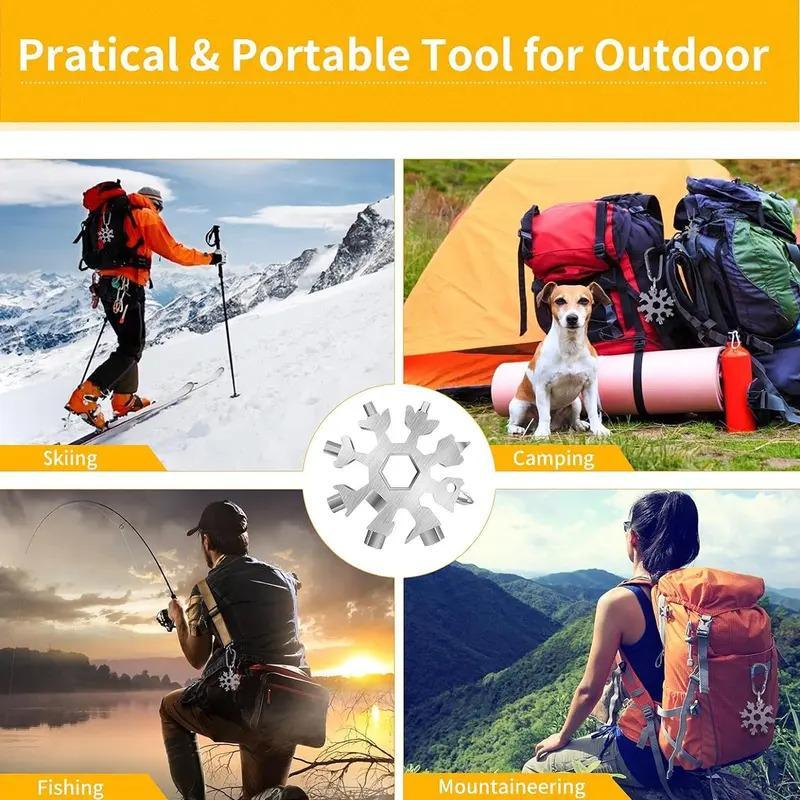 Viral 18-in-1 Snowflake Multi-tool Stainless Steel Portable Wrench