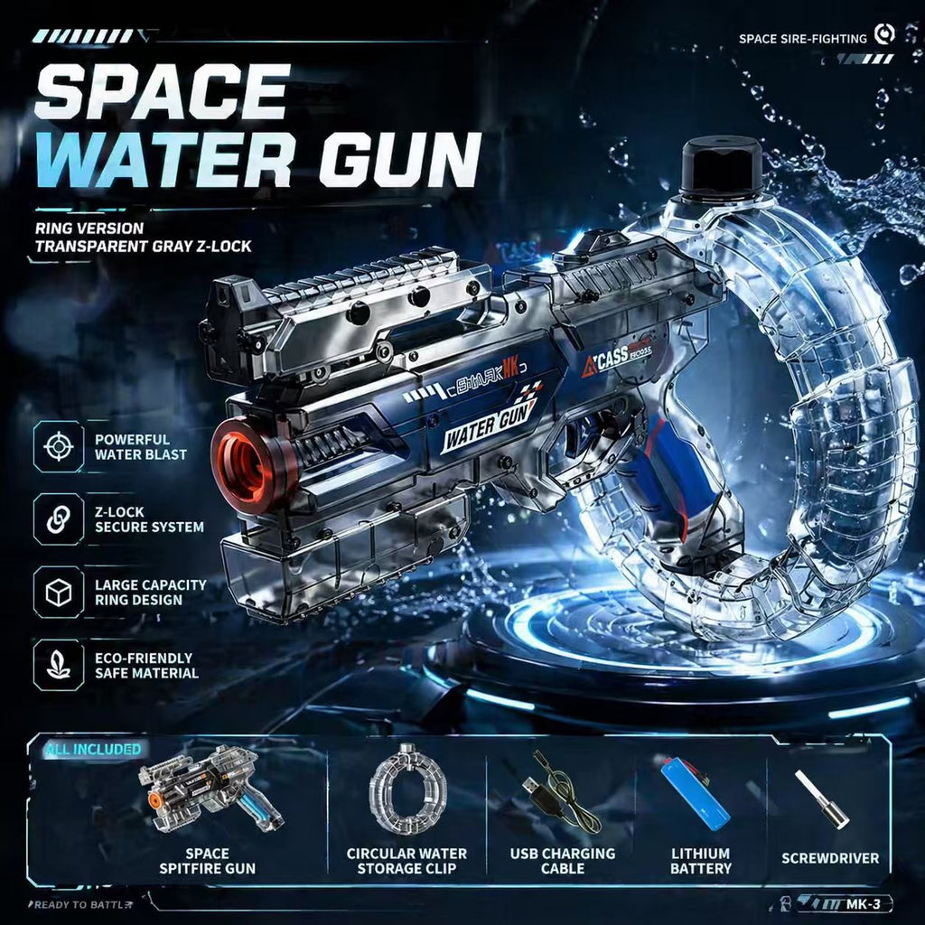 LED Electric Water Blaster – High-Pressure Automatic Water Gun for Outdoor Summer Fun