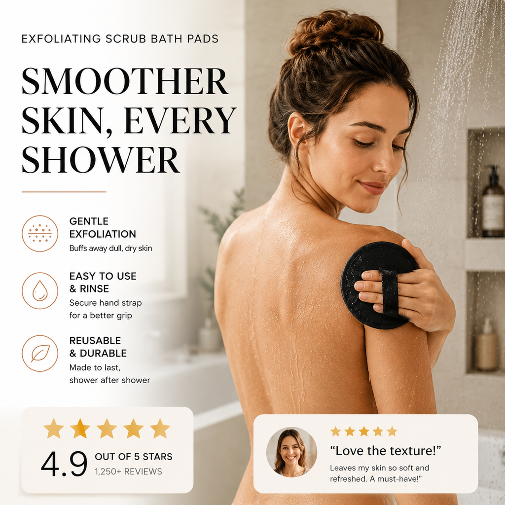 🔥Limited-time 50% off🚿Exfoliating Scrub Bath Pads🧖‍♀️
