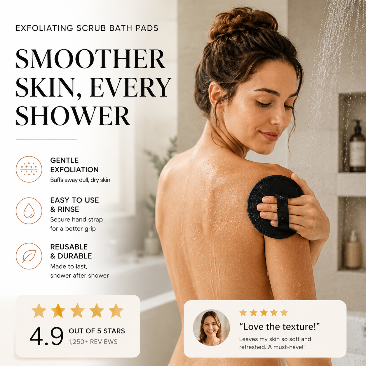 🔥Limited-time 50% off🚿Exfoliating Scrub Bath Pads🧖‍♀️