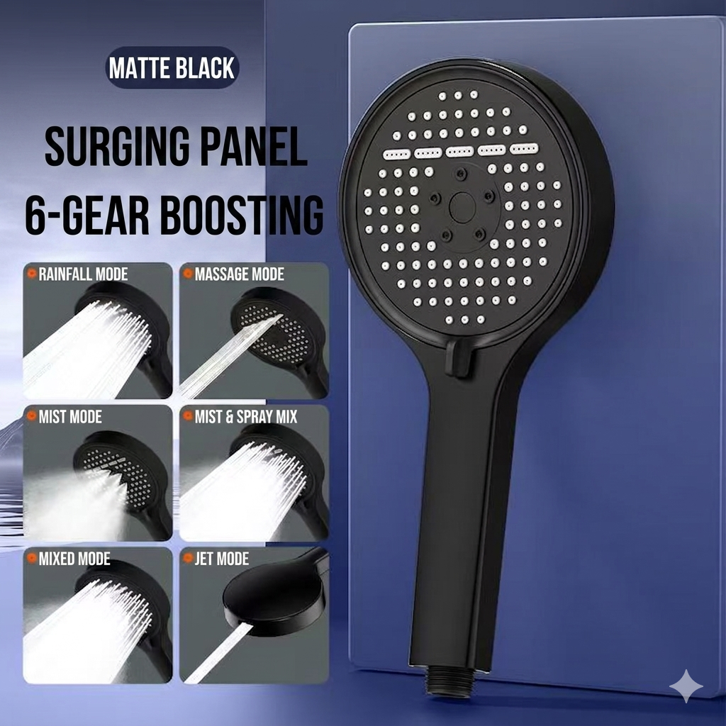 High-Pressure Adjustable Rainfall Shower Head