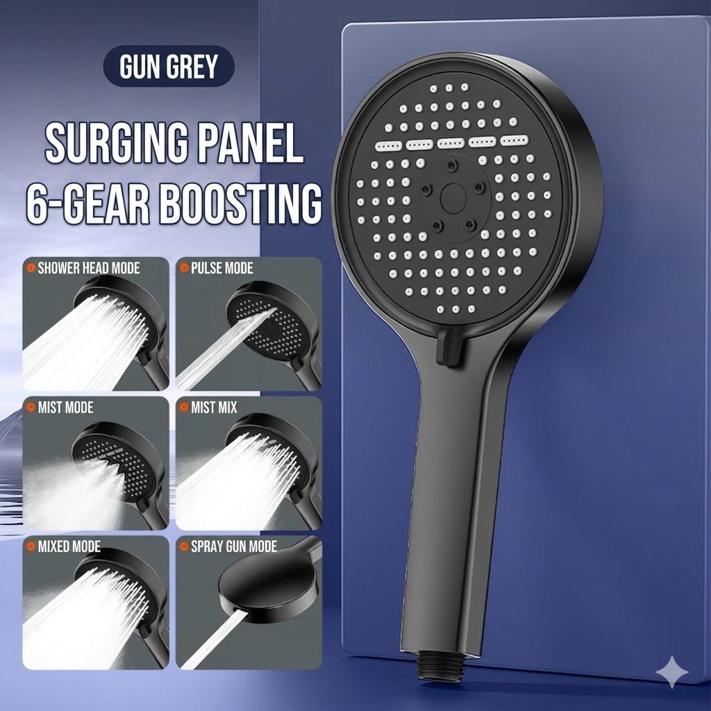 High-Pressure Adjustable Rainfall Shower Head