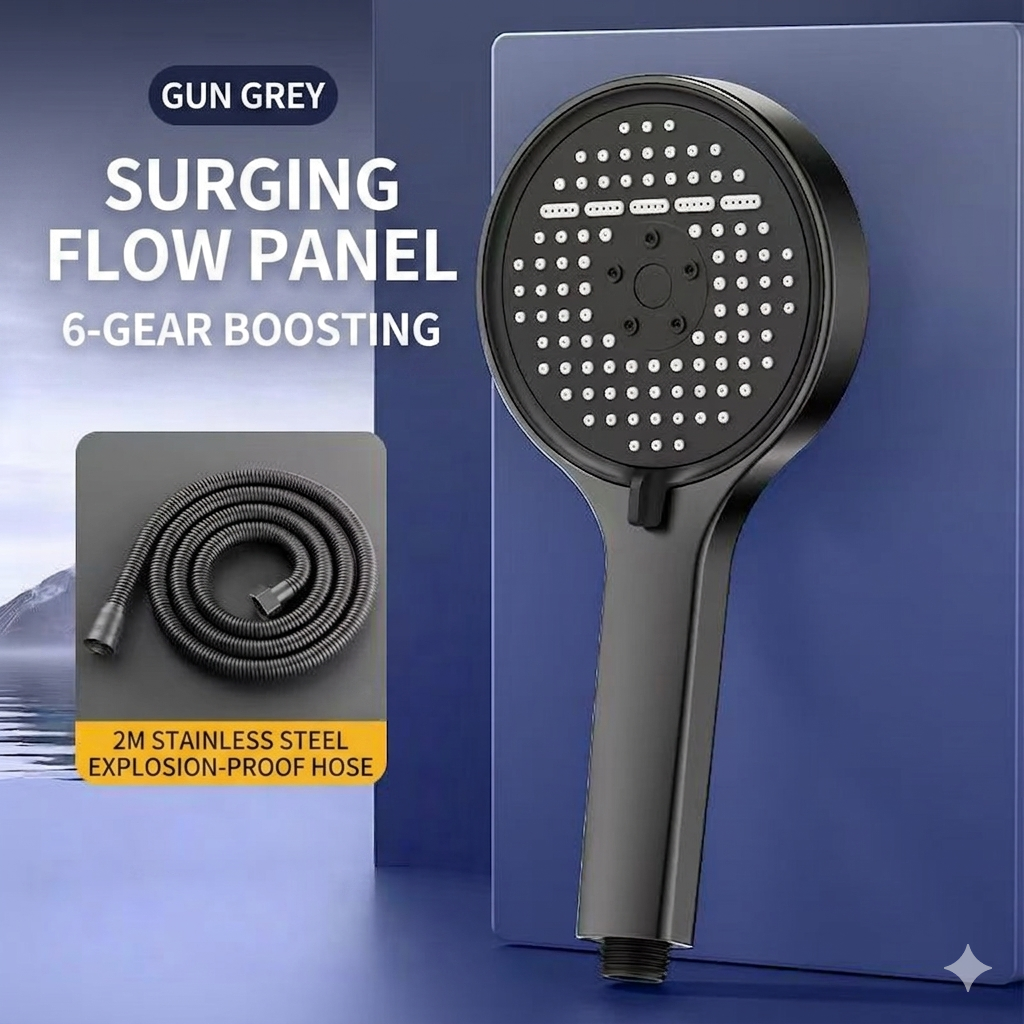 High-Pressure Adjustable Rainfall Shower Head