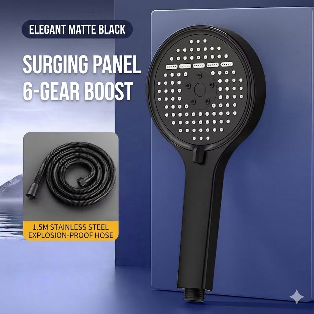 High-Pressure Adjustable Rainfall Shower Head