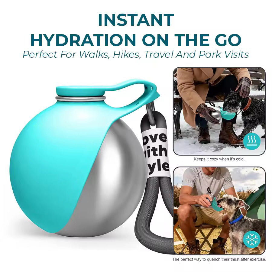 🐶🥣2-in-1 Portable Dog Water Bottle for Small Dogs - Leak-Proof & Compact