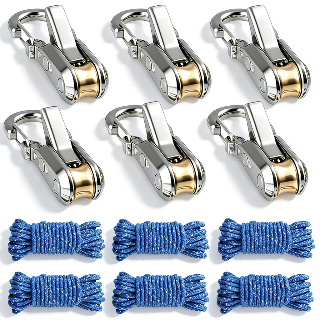 2026 New Heavy Duty Retractable Buckle Rope with Roller Tensioner