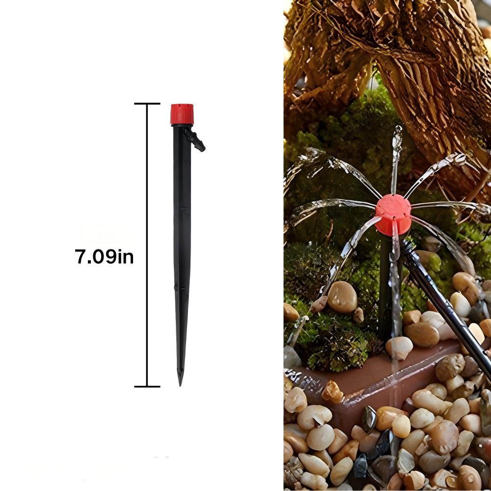 🔥Limited-time 50% off🎁 Pressure Compensating 8-Hole Adjustable Stake Micro Sprinkler