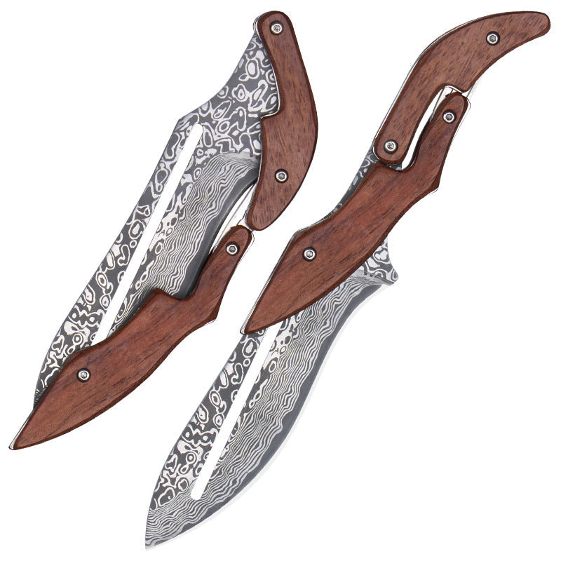 ObsidianMech X-1 Damascus-Pattern Mechanical Fidget Tool