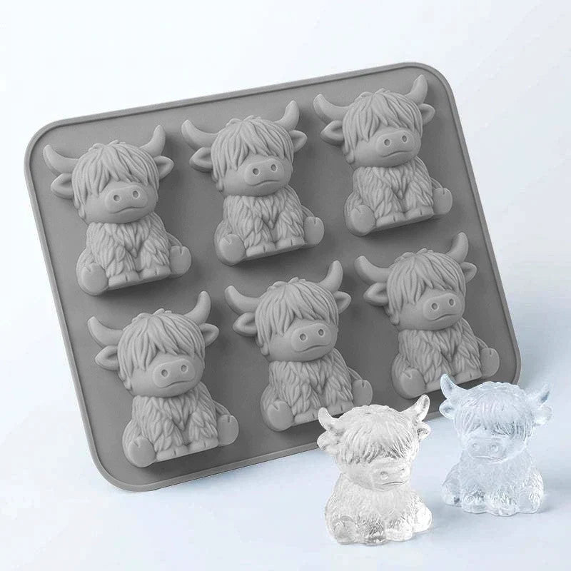 🐮 Last Day Deal - Highland Cow Ice Cube Mold for Drinks & Gifts
