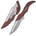 ObsidianMech X-1 Damascus-Pattern Mechanical Fidget Tool