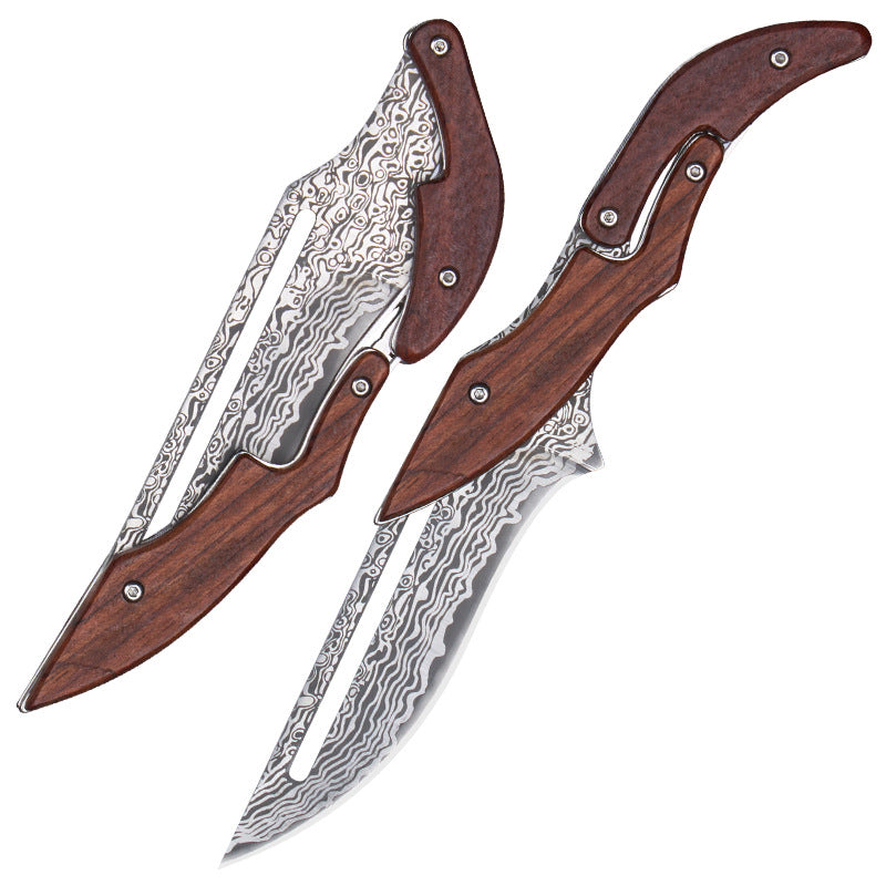 ObsidianMech X-1 Damascus-Pattern Mechanical Fidget Tool