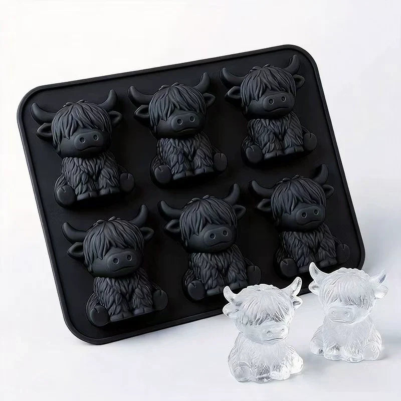 🐮 Last Day Deal - Highland Cow Ice Cube Mold for Drinks & Gifts