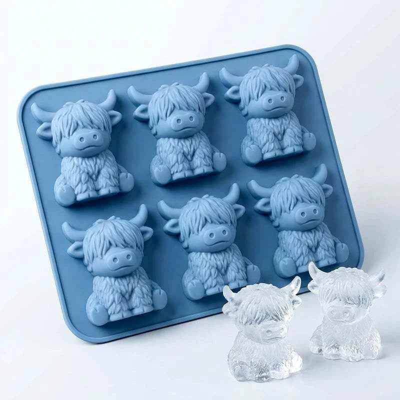 🐮 Last Day Deal - Highland Cow Ice Cube Mold for Drinks & Gifts