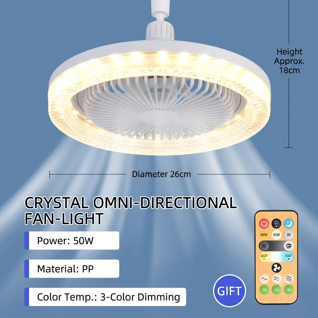 ❄️ Summer 50% Off ✨ Global Sales Exceed 1 Million ❄️ Remote Control Ceiling Fan with Light