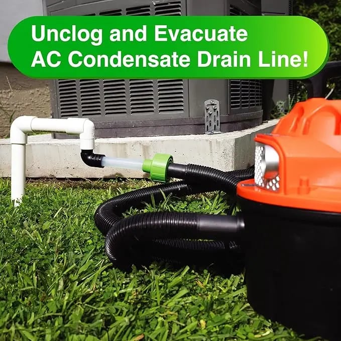 🔥50%OFF💥HVAC to PVC AC Drain Line Cleaner Tool - Universal Fit AC Drain Line Unclogger