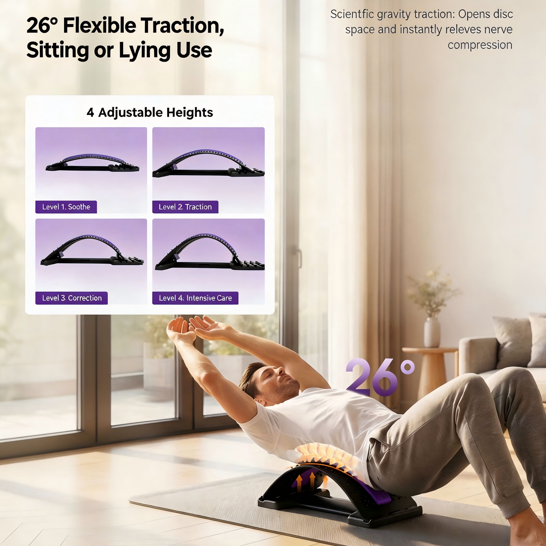 👑50% off🏆Magnetic therapy lumbar stretcher combined with acupuncture and massage🌿