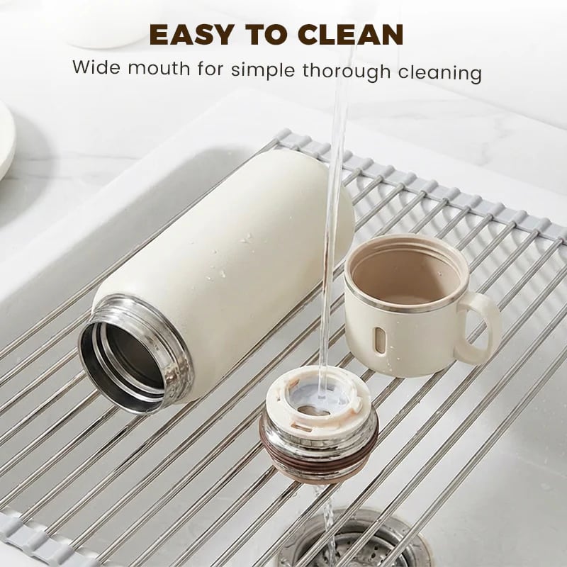 ⚡8K+ SOLD! 💥Stainless Steel Vacuum Insulated Bottle with Lidded Cup