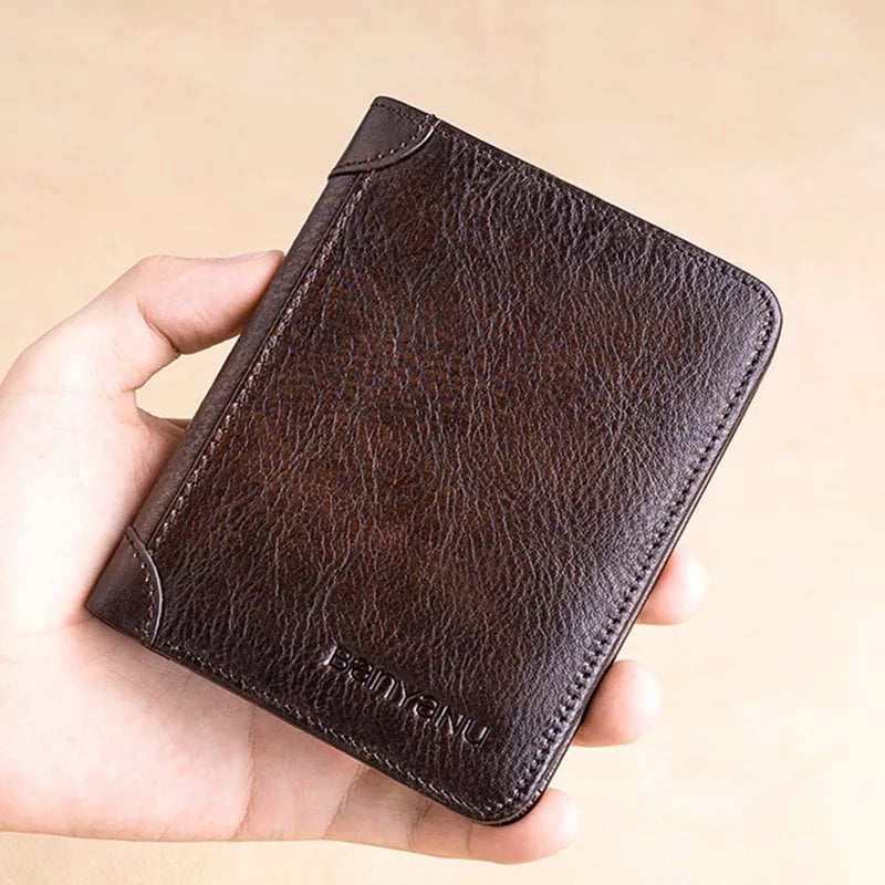 💼 LIMITED TIME 50% OFF! 🛡️ Genuine Leather RFID Blocking Wallet – Waterproof, Slim, Large Capacity 🔐