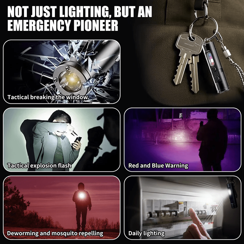 AeroLite Pro Aluminum Flashlight – Pocket-Size Multi-Function Tool