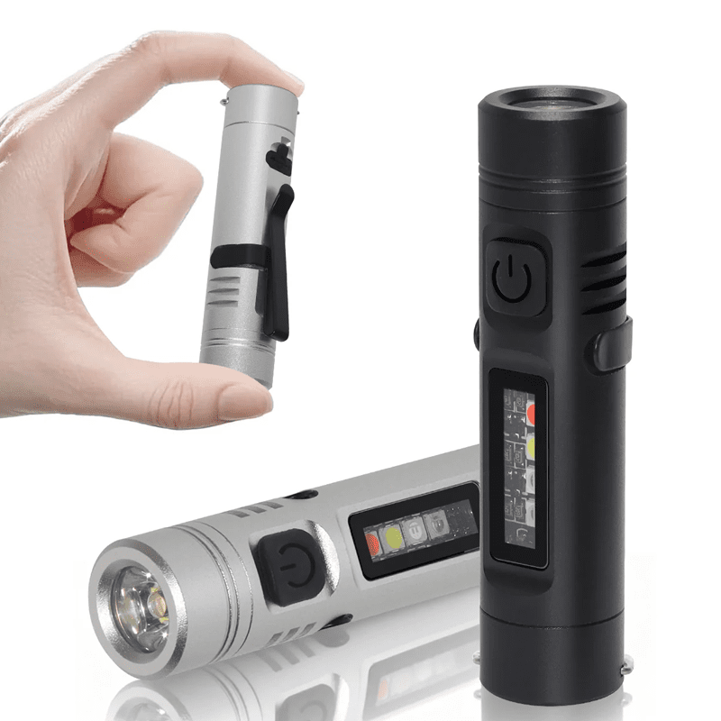 AeroLite Pro Aluminum Flashlight – Pocket-Size Multi-Function Tool