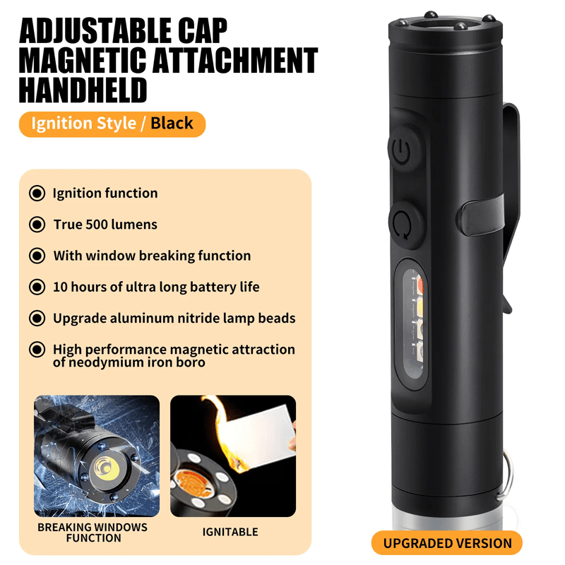 AeroLite Pro Aluminum Flashlight – Pocket-Size Multi-Function Tool