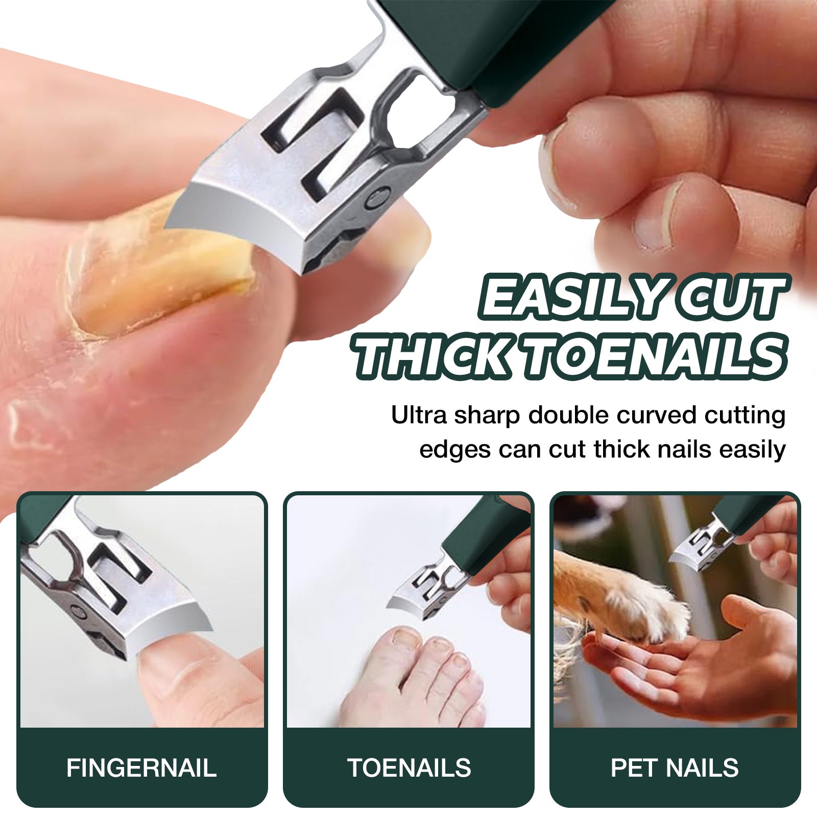 🔥Buy 1 Get 1 Free✨🔥Eagle Beak Angled Nail Clippers 3-Piece Set