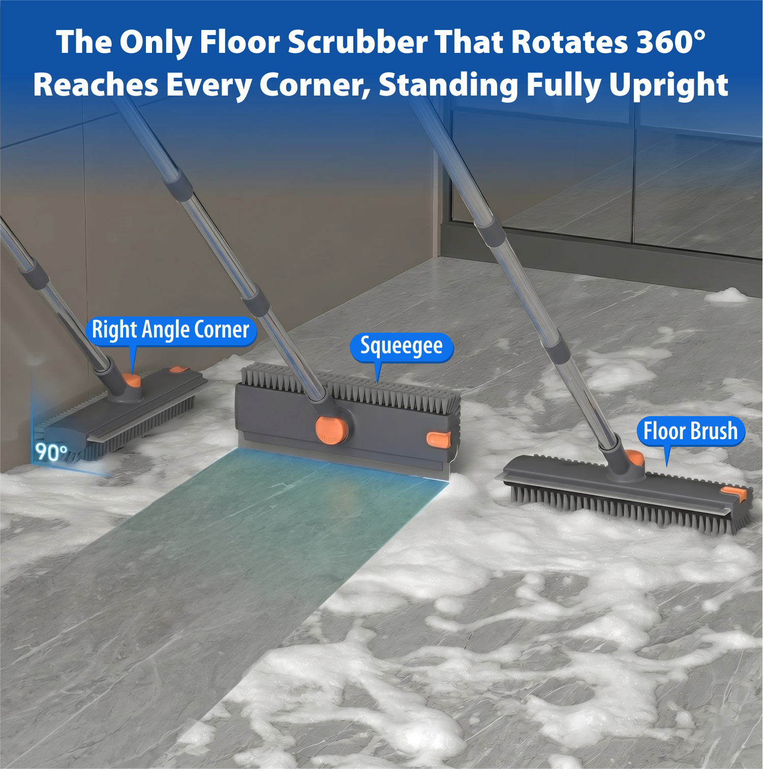 HOT SALE🔥 50% OFF 🔥Mobebo 3-in-1 Floor Scrub Brush