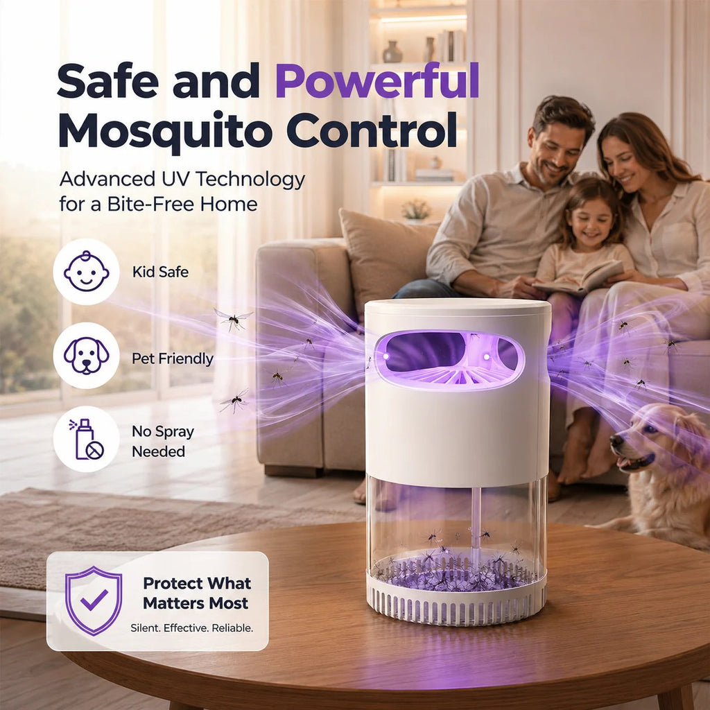 🔥2026 Hot Sale🔥Quiet UV Mosquito Trap – Chemical-Free & Safe for Kids & Pets🦟