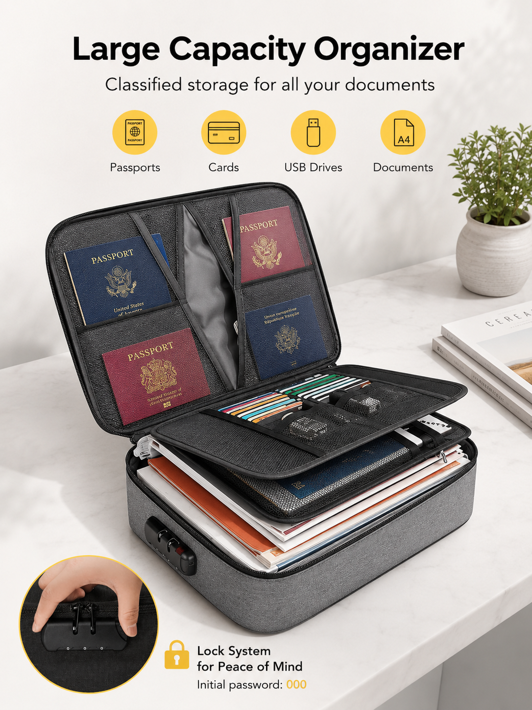 🔥Multi-Pocket Document Bag｜Keep All Important Certificates Safe & Neat