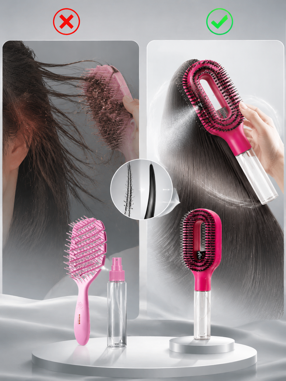 50% OFF🔥 Best Finds 2026‼️🔥🔥This unique 2-in-1 water spray hairbrush