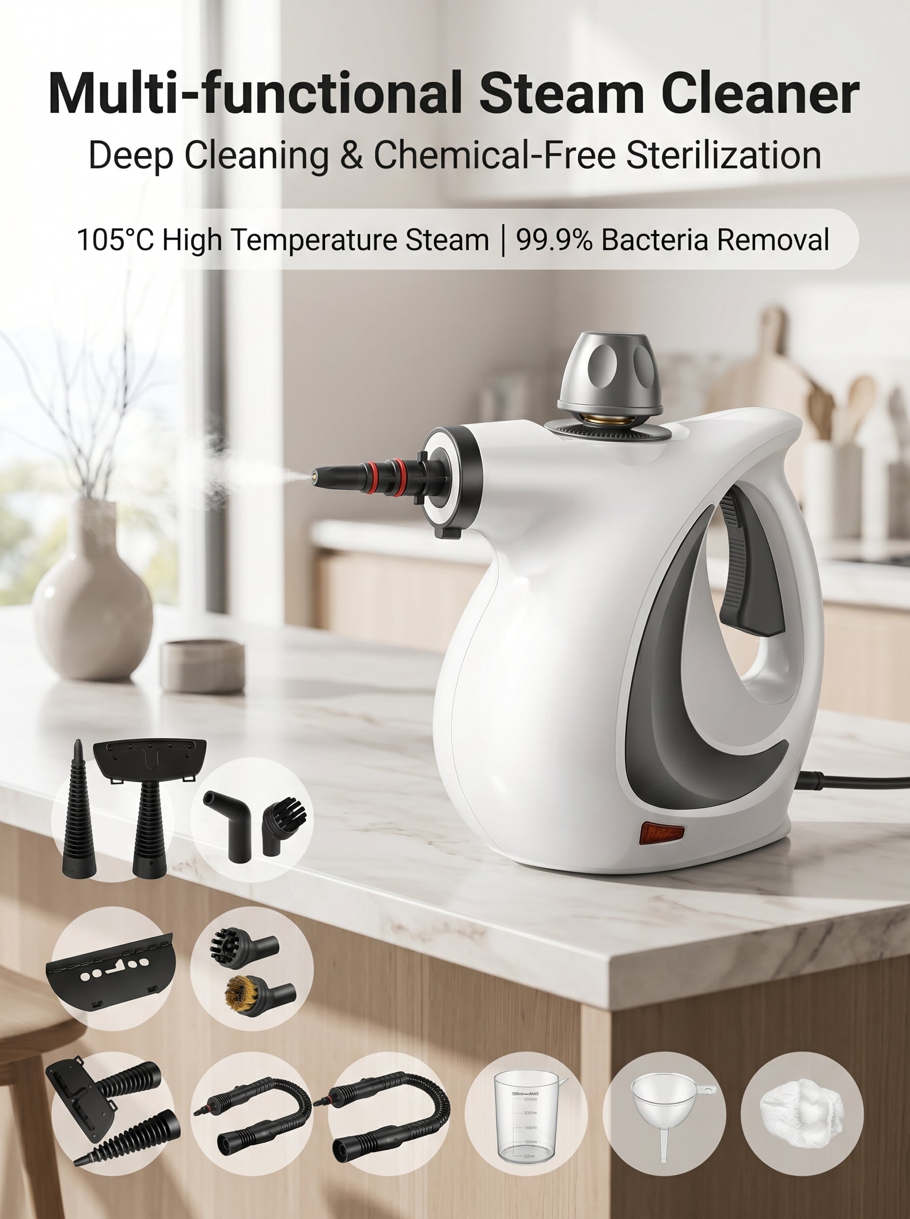 🔥HOT SALE🔥Handheld Steam Cleaner for Home Car And Office Powerful