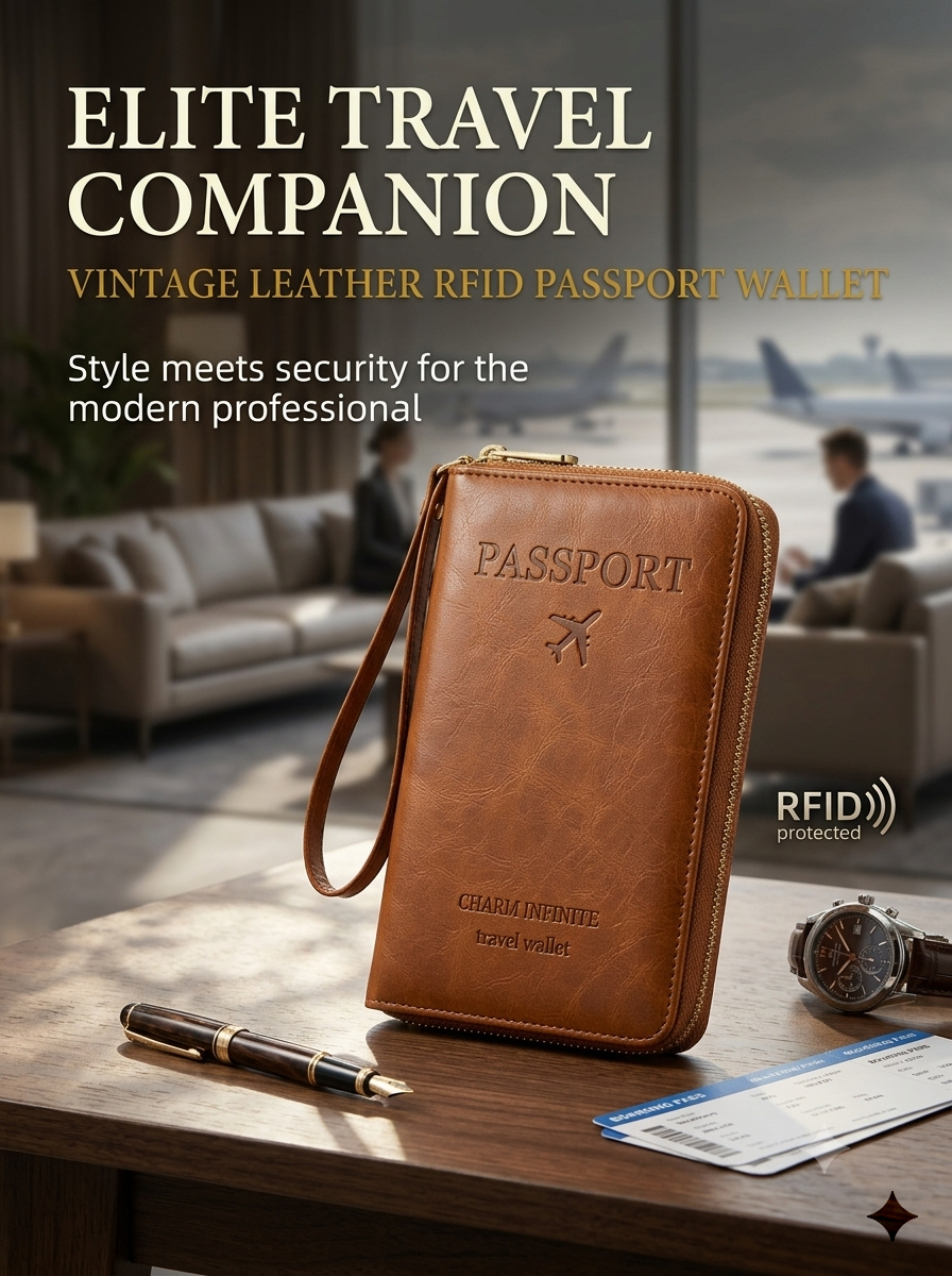 ⏳Limited-time 50% off⏰Multi-Functional RFID Passport Wallet