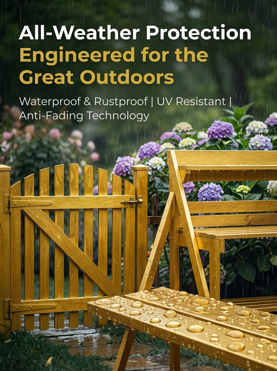💥Buy one get one free🔥Water-Based Weather-Resistant Gold Paint