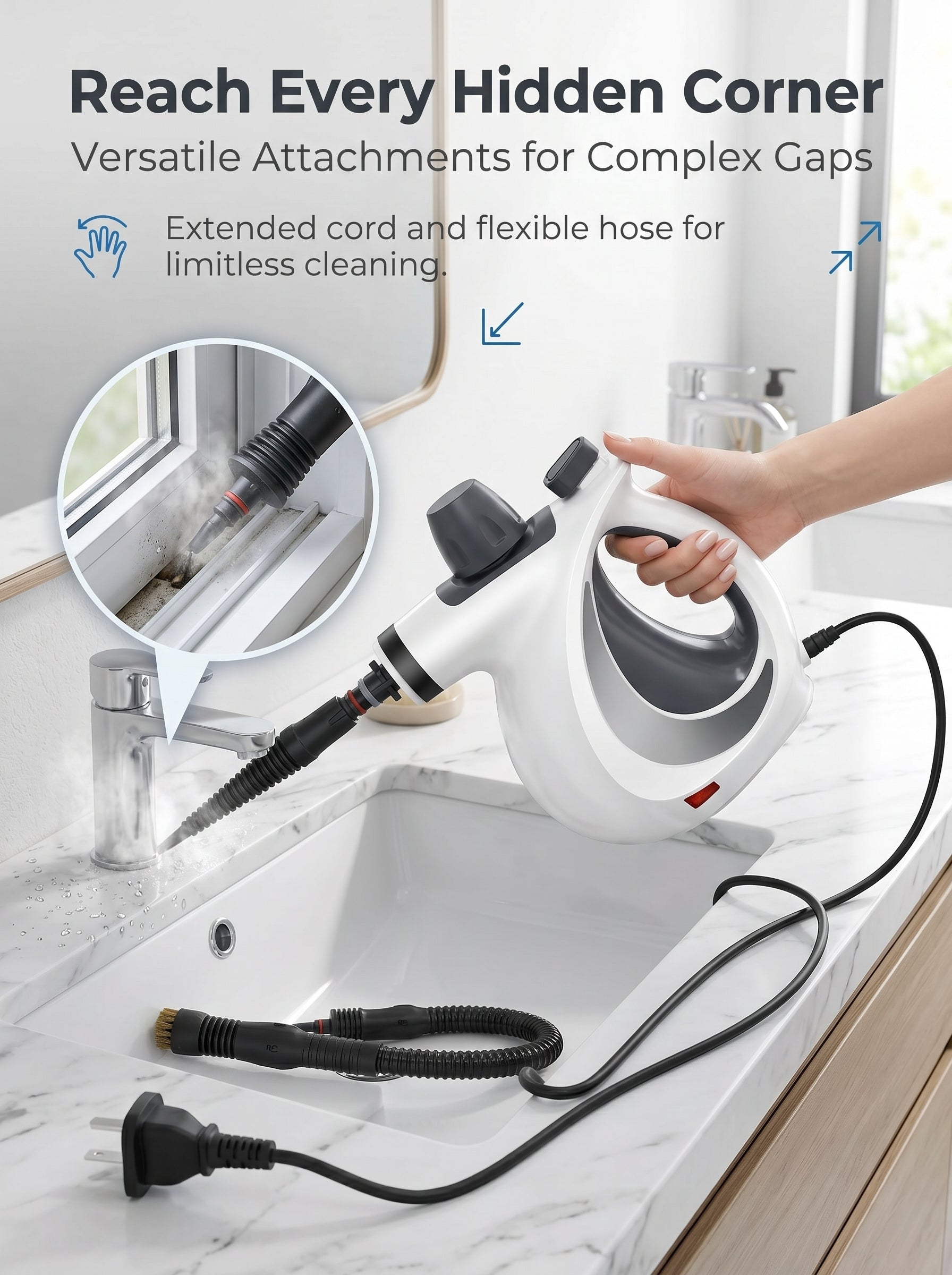 🔥HOT SALE🔥Handheld Steam Cleaner for Home Car And Office Powerful