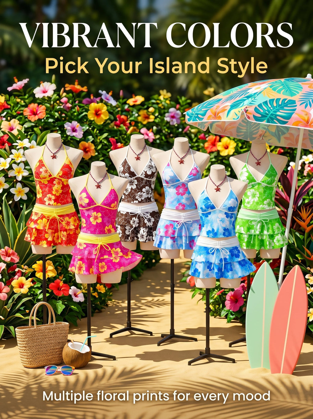💞2026 HOT SALE💞Summer Beach Festival Print Halter Bikini Set