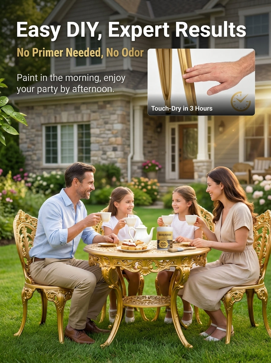 💥Buy one get one free🔥Water-Based Weather-Resistant Gold Paint